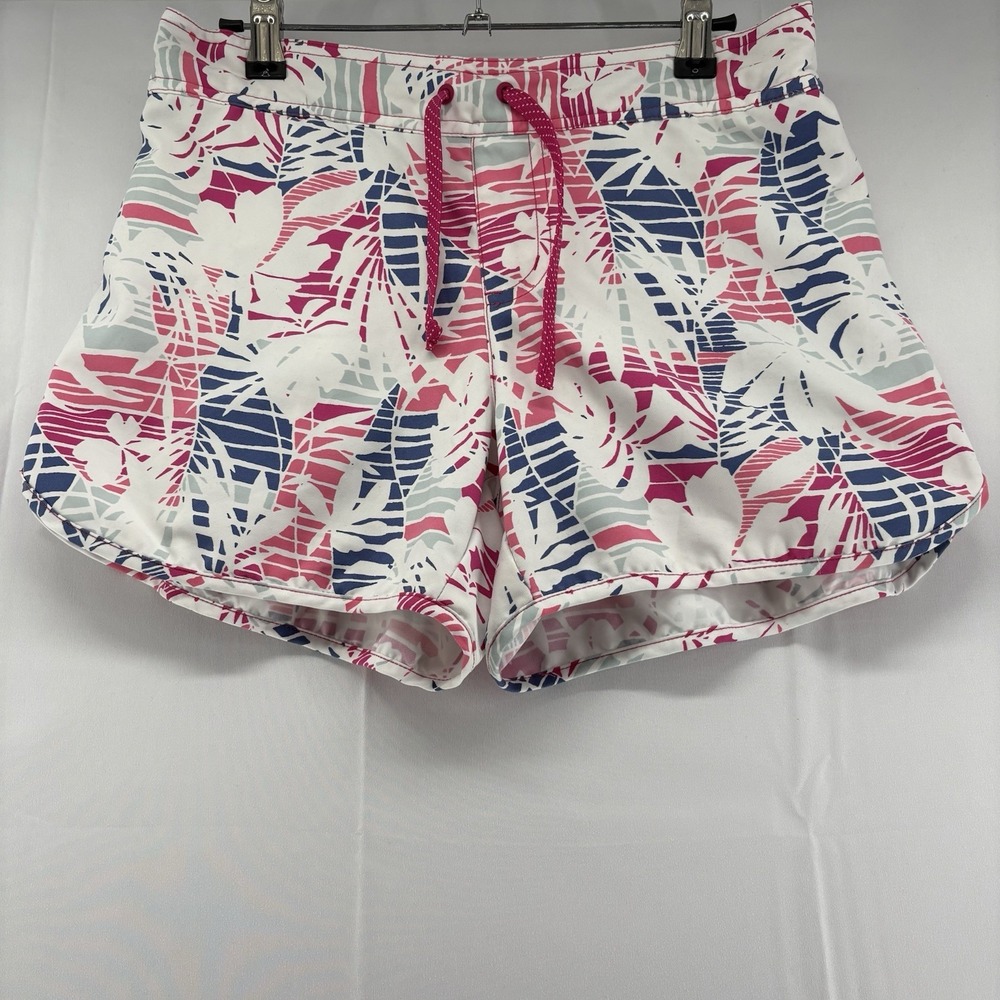 Columbia Women's PFG Athletic Shorts Floral Pink, Blue,‎ White Size Medium